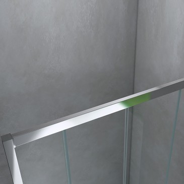 Porte de douche en niche 2 portes coulissantes 130140150160170 Transparent h195 6mm
