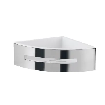 Mensola Portaoggetti Doccia Angolare Ago Cromato/Bianco | Design Moderno
