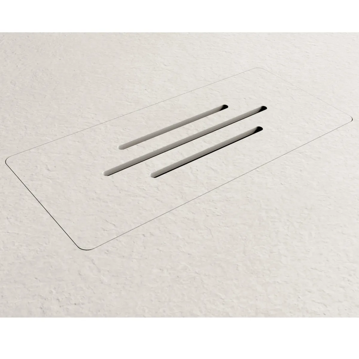 Piatto doccia in resina Bianco foro laterale MAKA