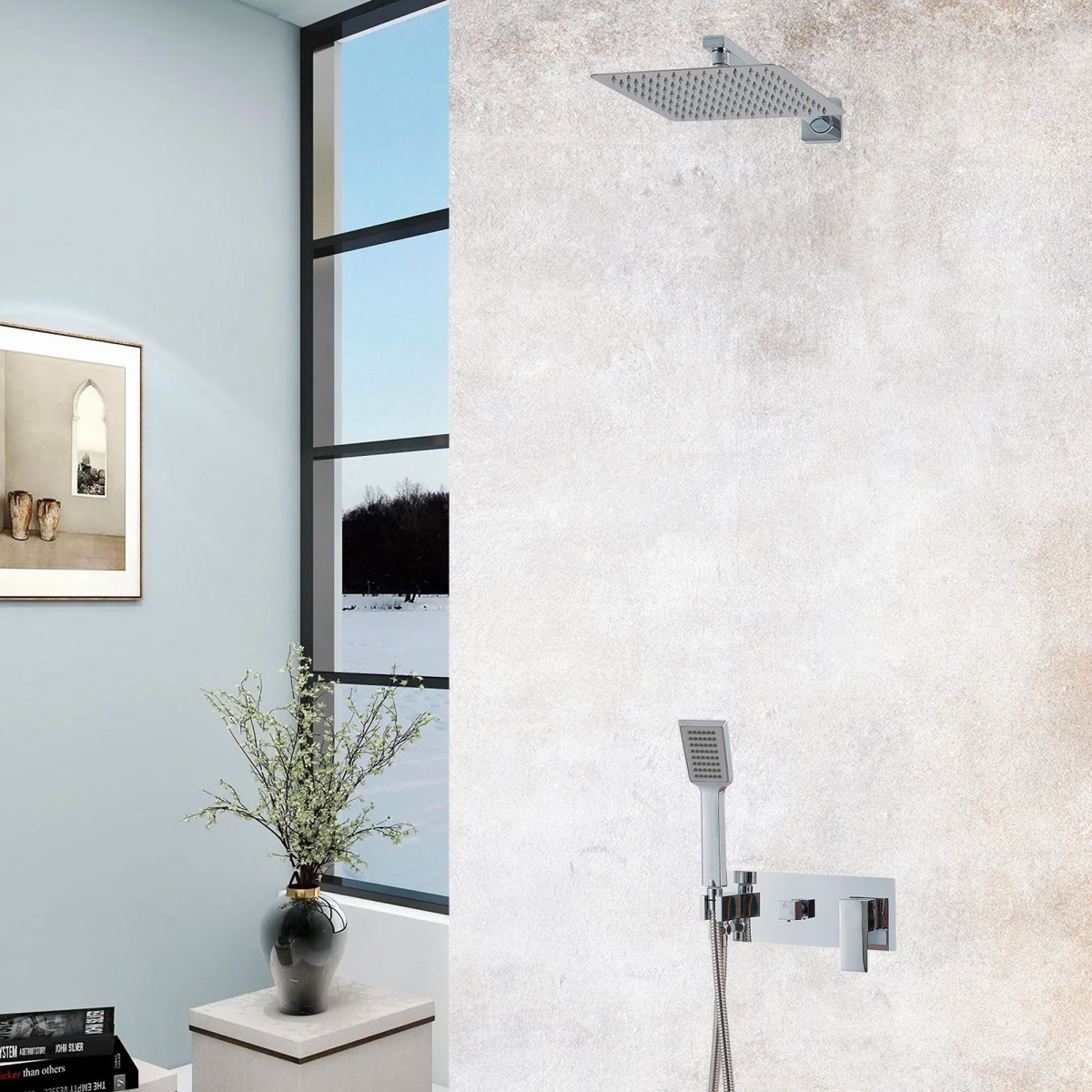 Kit de douche design carré Poséidon