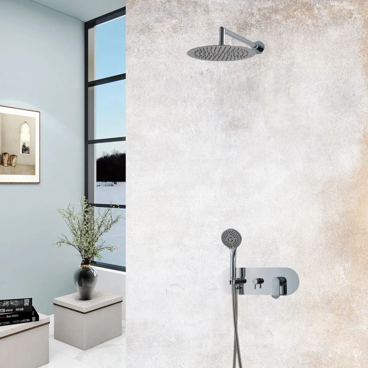 Kit doccia ARMONIA con soffione 20x20 e miscelatore |...