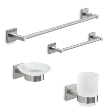 Set accessori da bagno acciaio inox 4pz CANDY