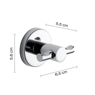 2 cintres chromés pour couloir de salle de bain