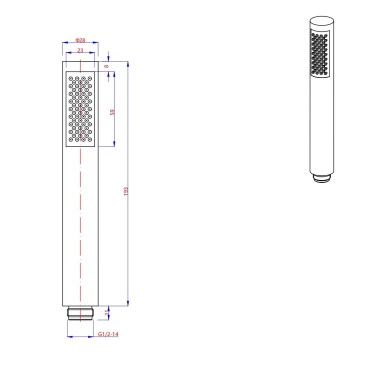 Doccetta Acciaio Inox Satinato Ugelli Esterni Satinata