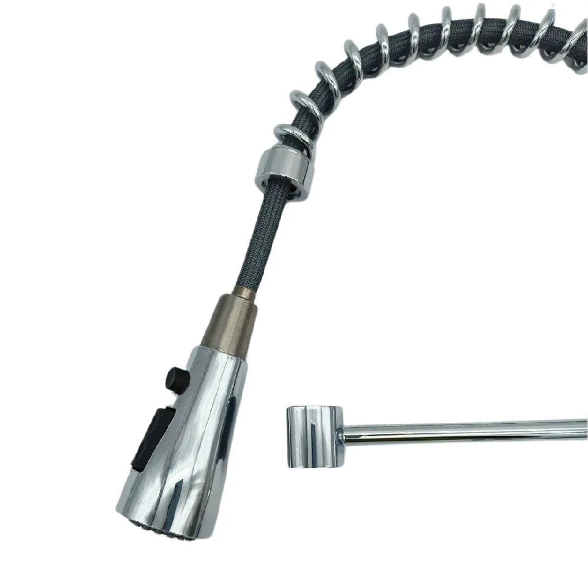 Küchenarmatur aus Edelstahl mit Federbrause MEXMAX-24