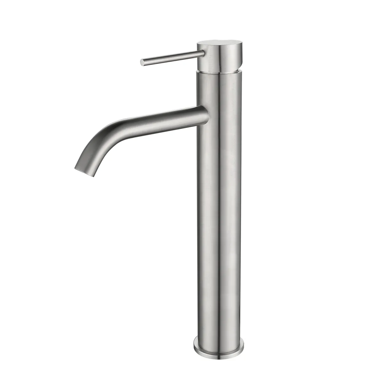 Coppia miscelatori canna alta in acciaio inox per doppio lavabo