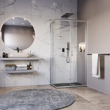 Günstige Duschabtrennung aus Kristall | Schnelle Montage empfohlen