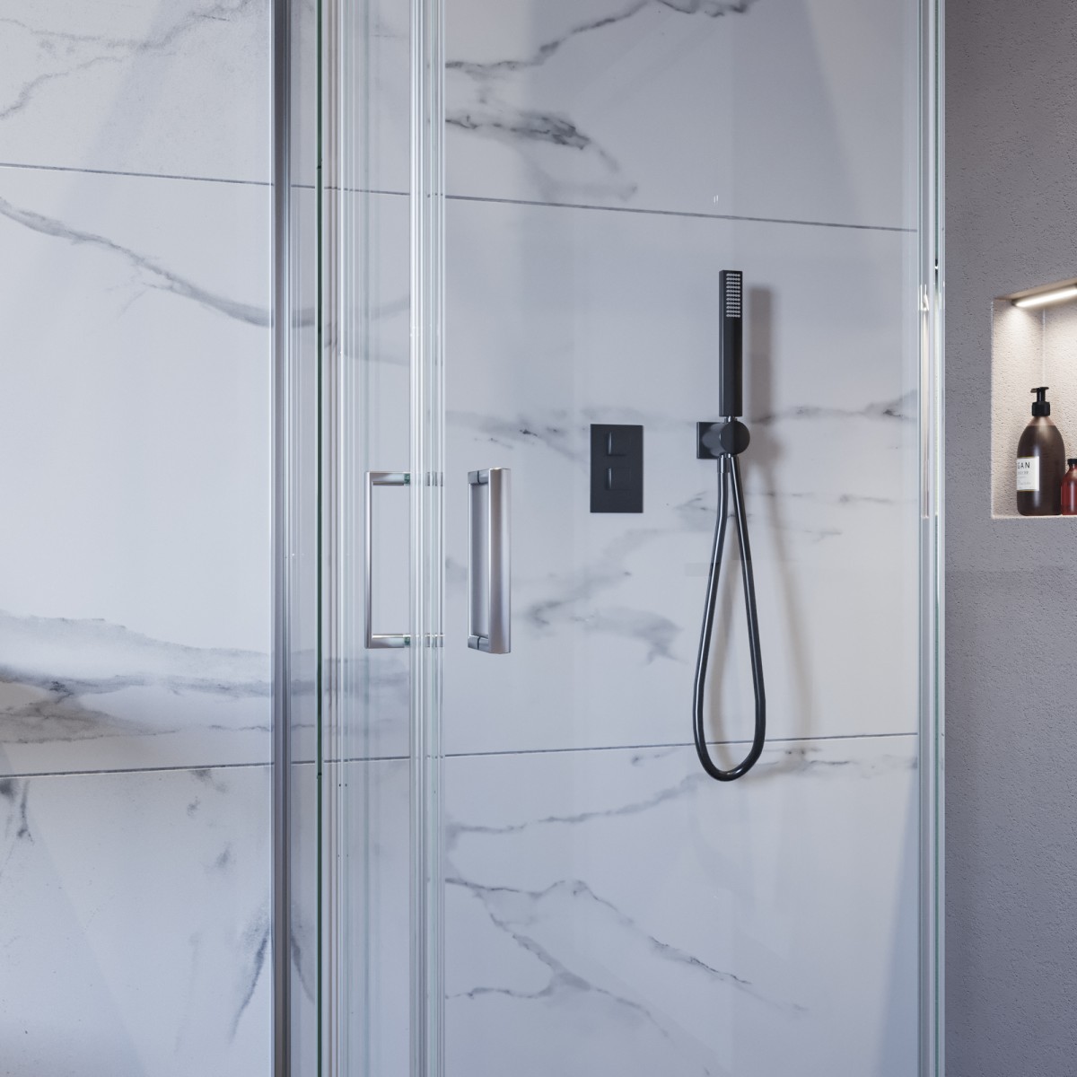 Cabine de douche abordable en verre sur 3 côtés |...