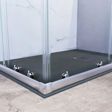 Paroi de douche 3 côtés en cristal pas cher | Assemblage rapide recommandé