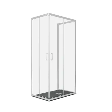 Cabine de douche abordable en verre sur 3 côtés | Installation rapide recommandée