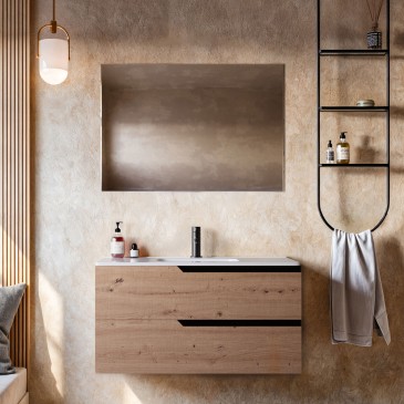 Mobile bagno 80cm Sospeso ROVERE CARTAGENA - JAGUAR