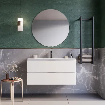 Mobile bagno sospeso 100cm laminato bianco ARMONY