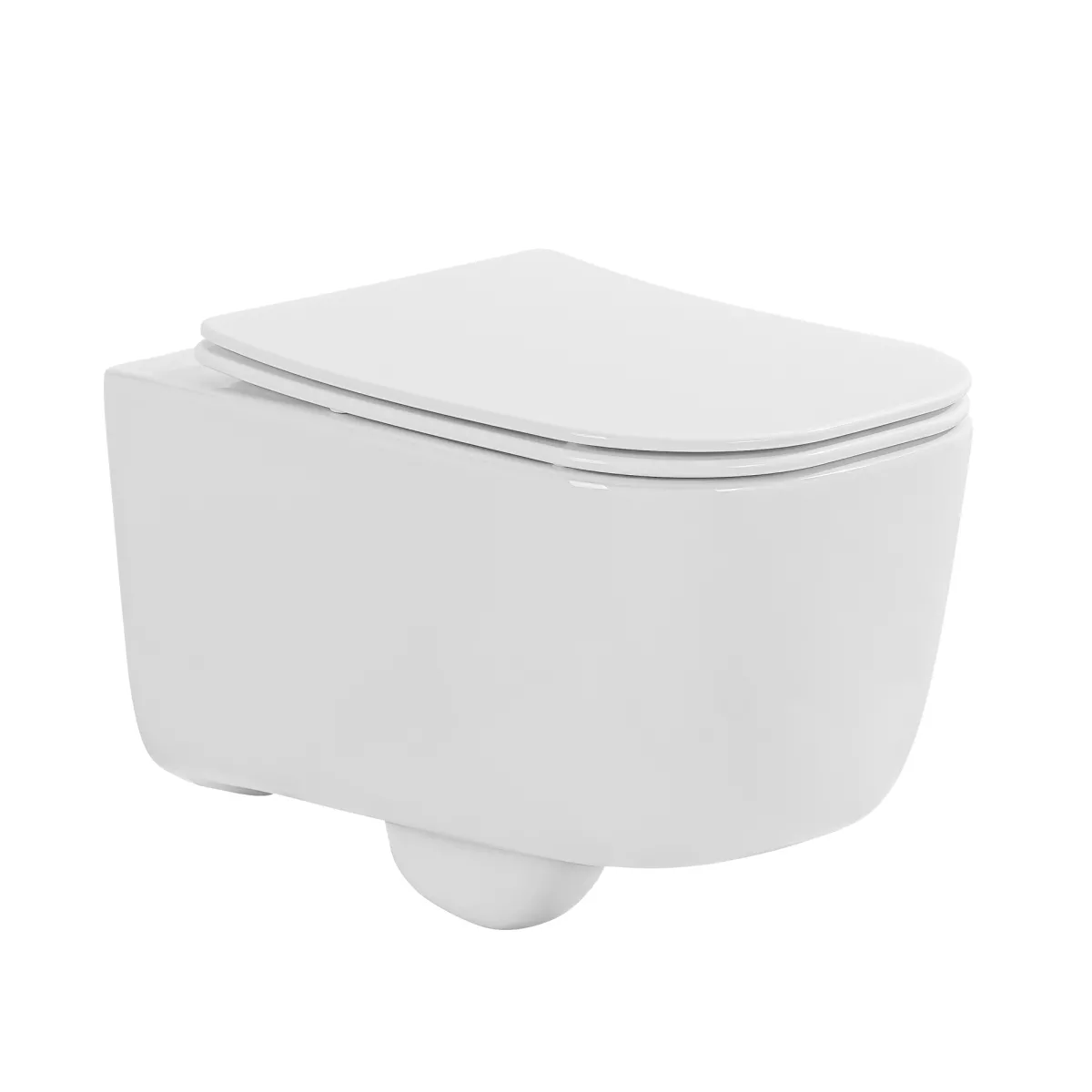Wandhängende Sanitärkeramik, Toilette und Bidet mit BUBBLE-Soft-Close-Sitz