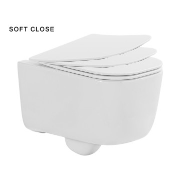 Sanitari sospesi wc e bidet con sedile soft close BUBBLE