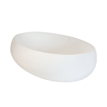 Vasque à poser en céramique blanc brillant OSCAR 60x40