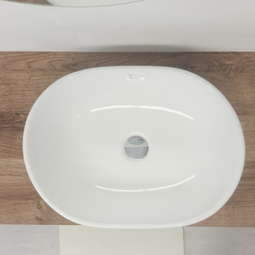 Lavabo da Appoggio GIO 48,5x35 Ceramica Bianco Lucido