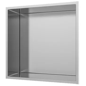 Niche murale 60x30 en acier brossé, douche GLAMOUR