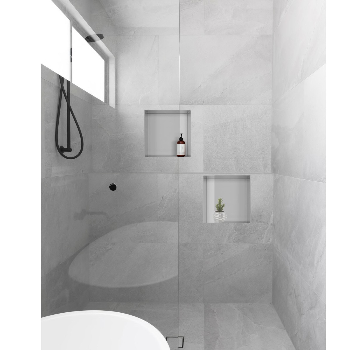 30x30 Glamour Stahl-Wandnische