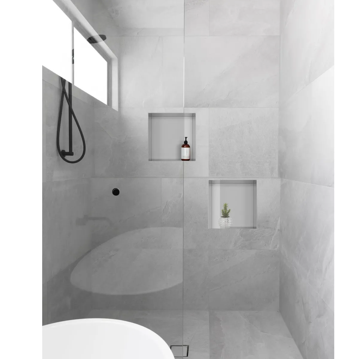 30x30 Glamour Stahl-Wandnische