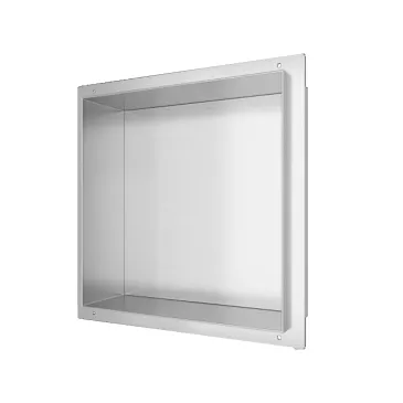 Nicchia da parete 30x30 filo muro in acciaio Glamour