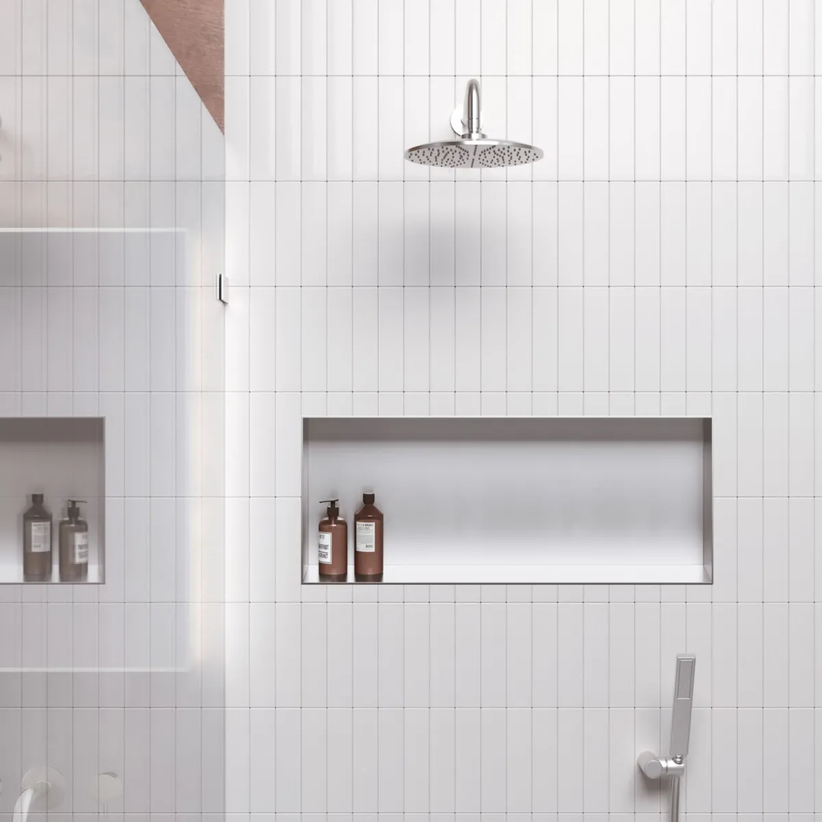 Glamour 60x30 flächenbündige Stahlwandnische
