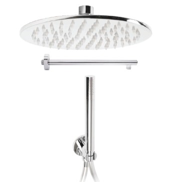 Kit de douche rond 5 pièces avec pommeau de douche de 25 cm
