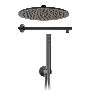 5-teiliges rundes Duschset mit 25 cm Duschkopf