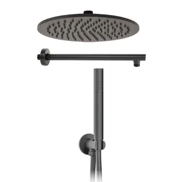 5-teiliges rundes Duschset mit 25 cm Duschkopf