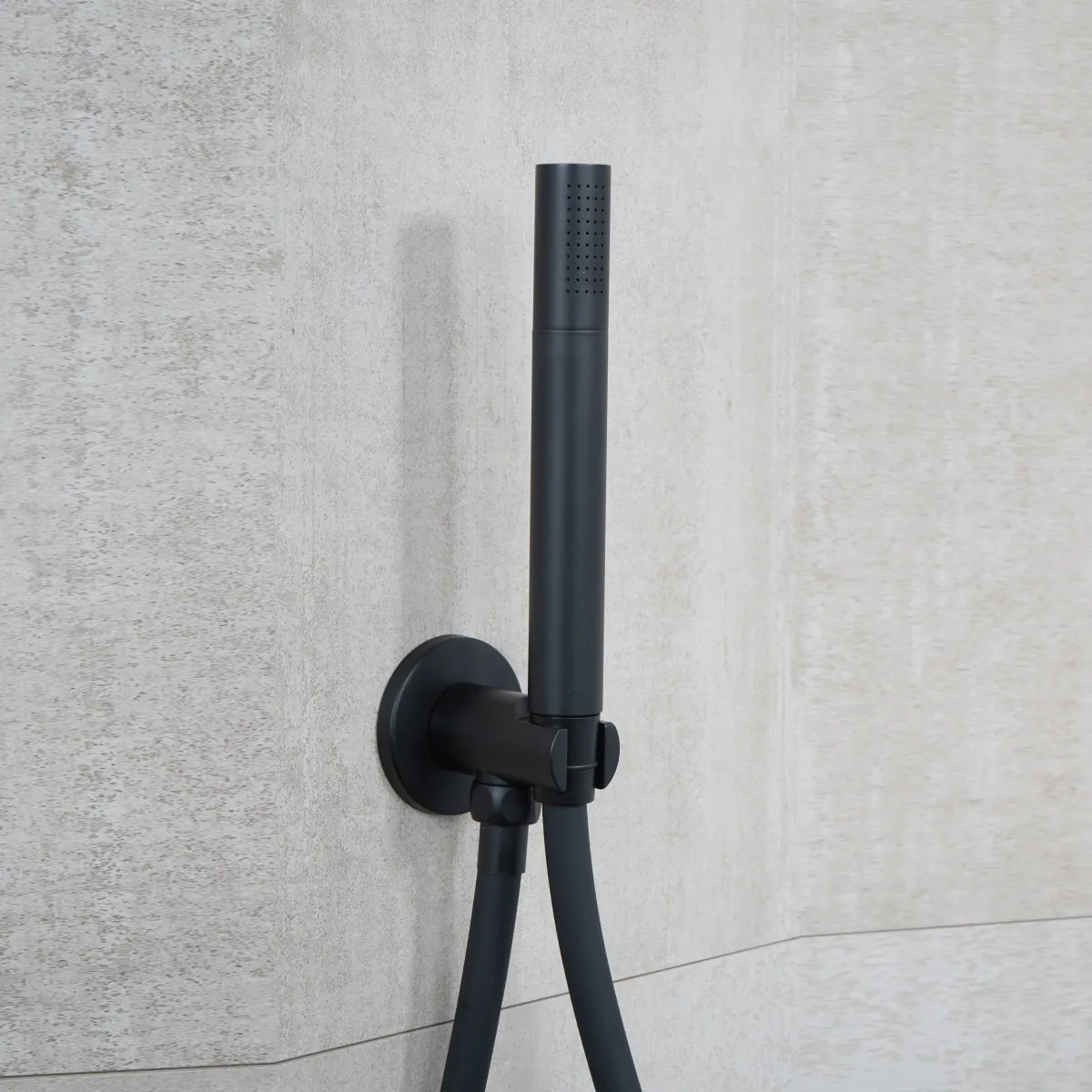 5-teiliges rundes Duschset mit 25 cm Duschkopf
