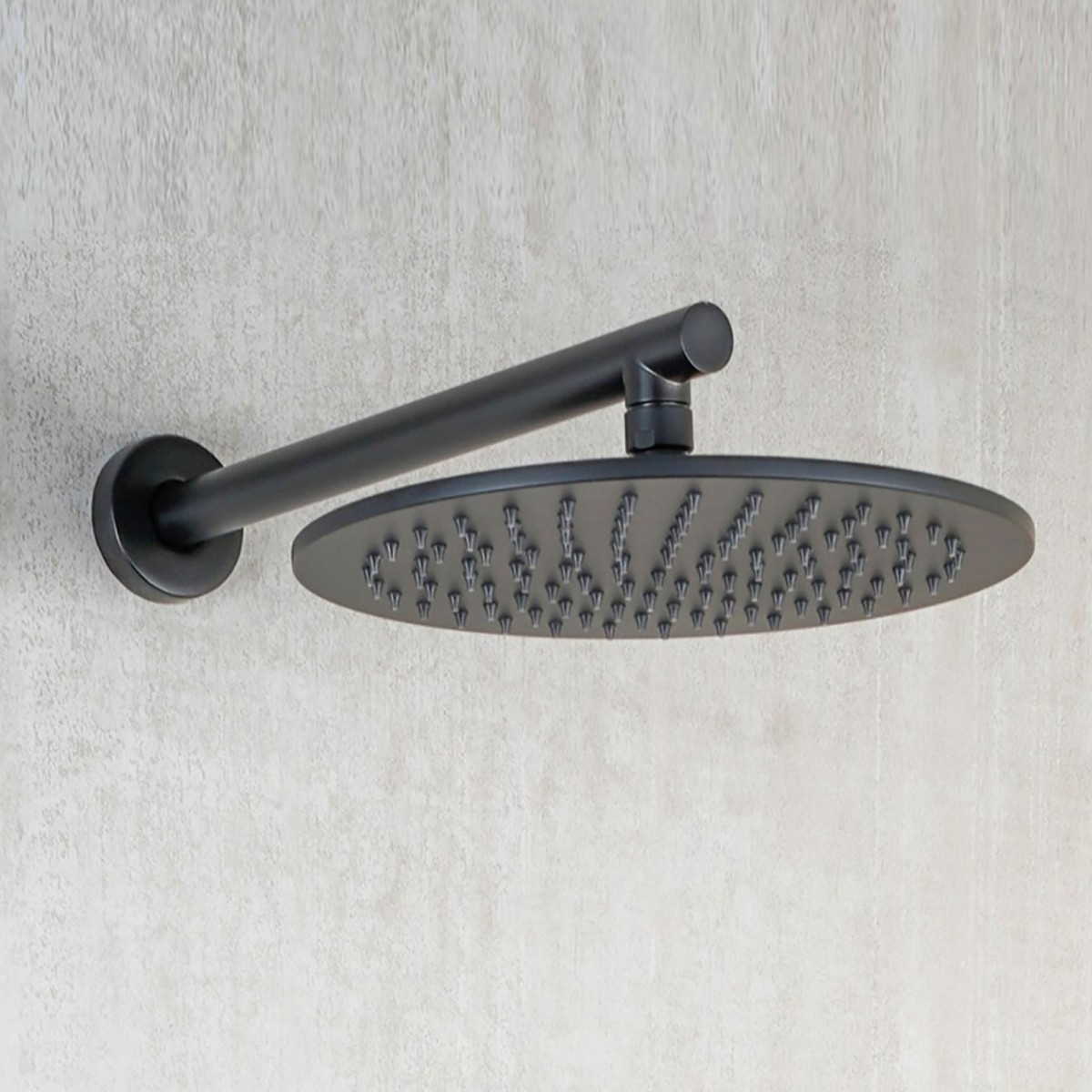 5-teiliges rundes Duschset mit 25 cm Duschkopf