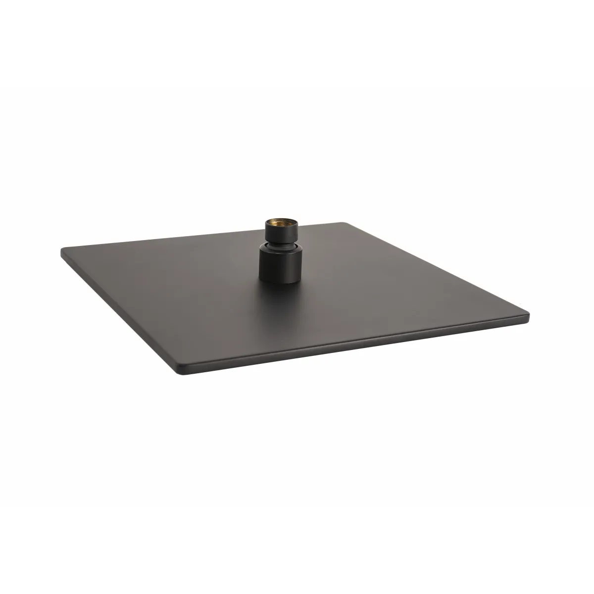 Soffione doccia nero 30x30 opaco con ugelli neri look total black METAFORM