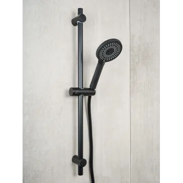 SCHWARZE Gleitschiene mit ERMES-Multifunktionshandbrause