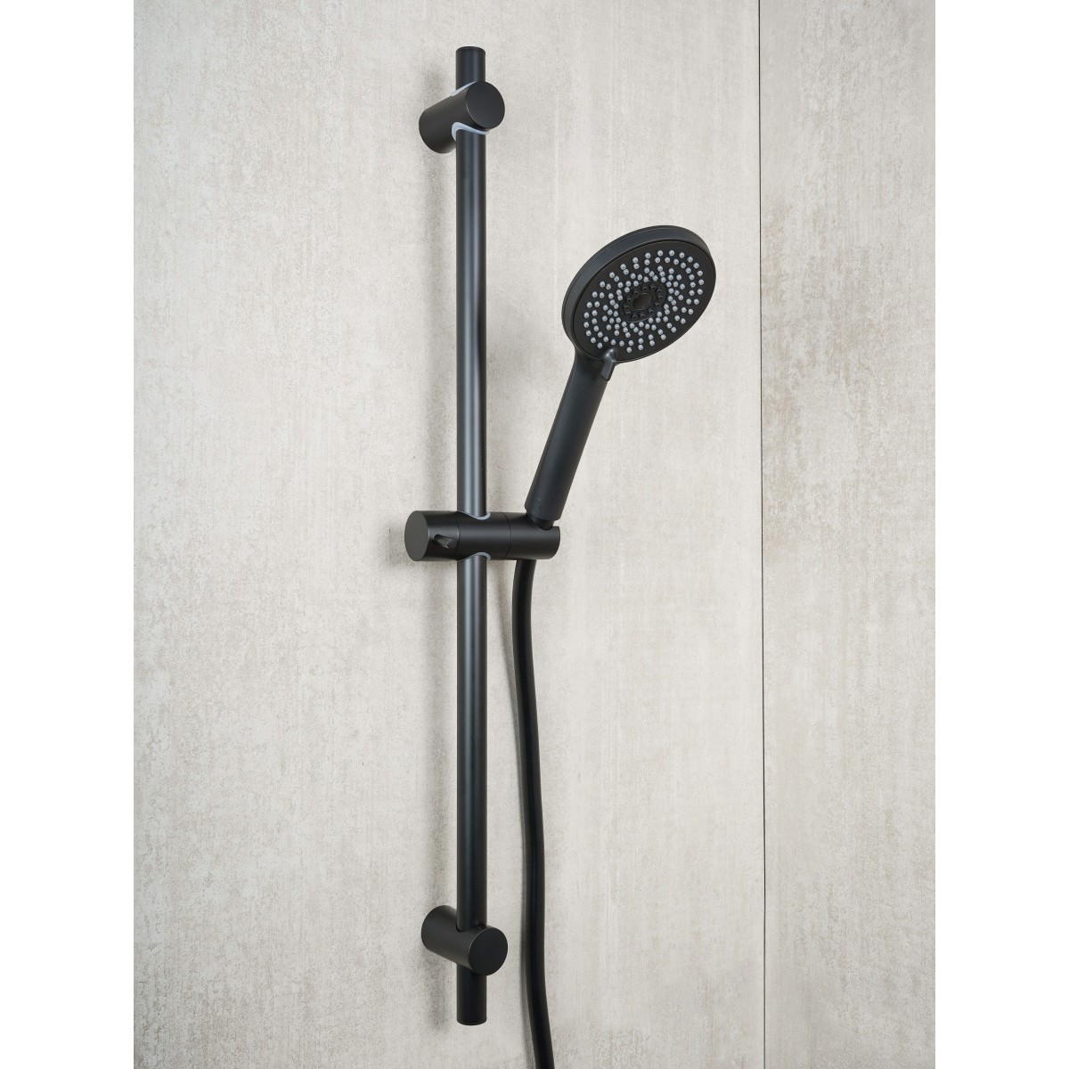 Barre de douche NOIRE avec pommeau de douche...