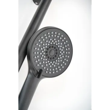 Barre de douche NOIRE avec pommeau de douche multifonctionnel ERMES