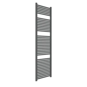 Scaldasalviette nero opaco interasse 45 altezza 180 larghezza 50