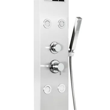 Panneau de douche cascade en acier inoxydable brossé CITY