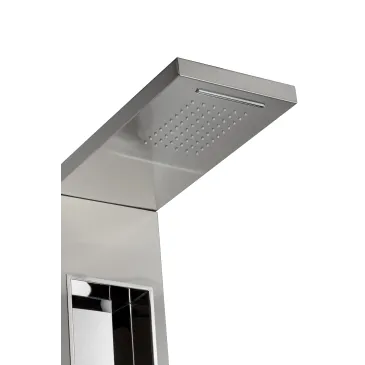 Panneau de douche hydromassage en acier inoxydable brossé CITY PLUS