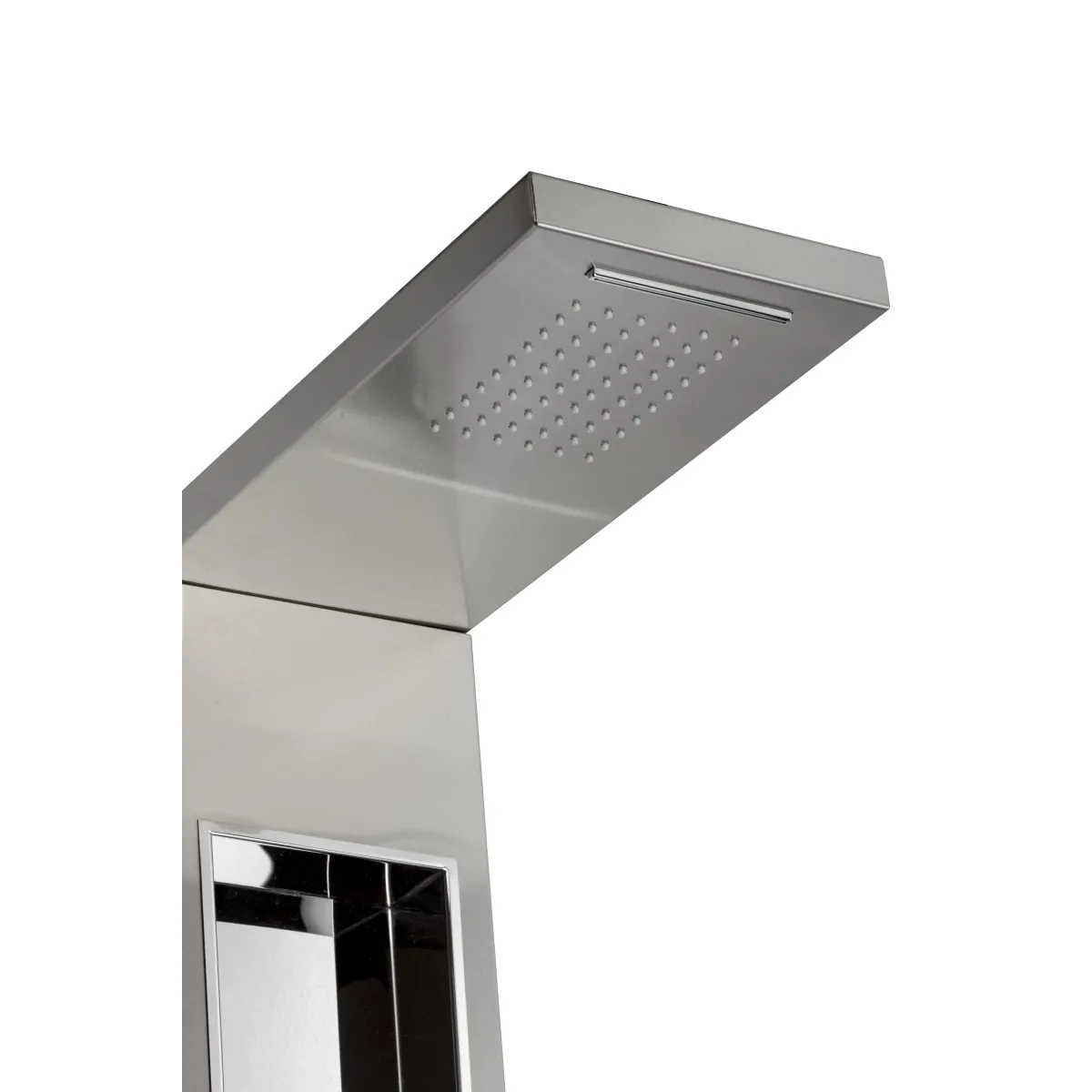 Panneau de douche hydromassage en acier inoxydable brossé...