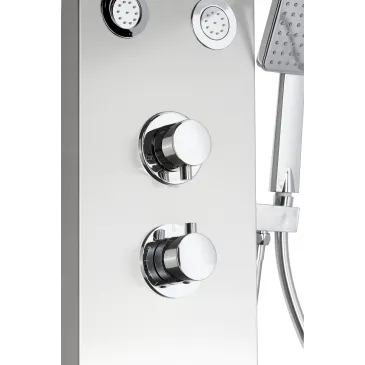 Panneau de douche hydromassage en acier inoxydable brossé CITY PLUS