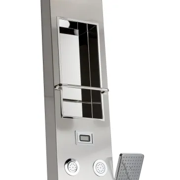 Panneau de douche hydromassage en acier inoxydable brossé CITY PLUS