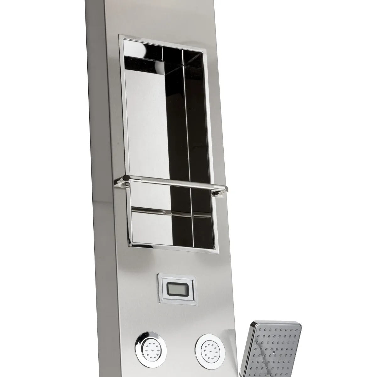 Panneau de douche hydromassage en acier inoxydable brossé...