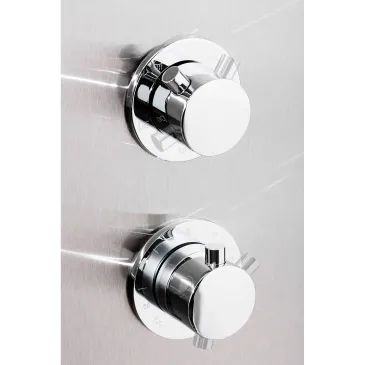 MANHATTAN PLUS Multi-Jet-Hydromassage-Duschpaneel aus gebürstetem Stahl