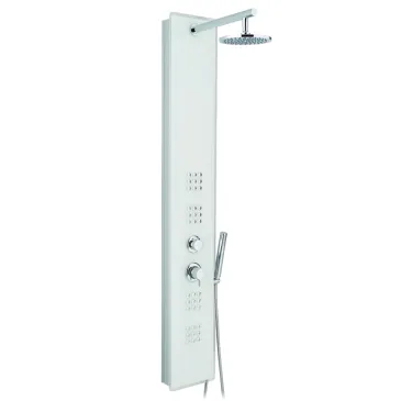 Colonne de douche multifonction CRYSTAL en verre trempé