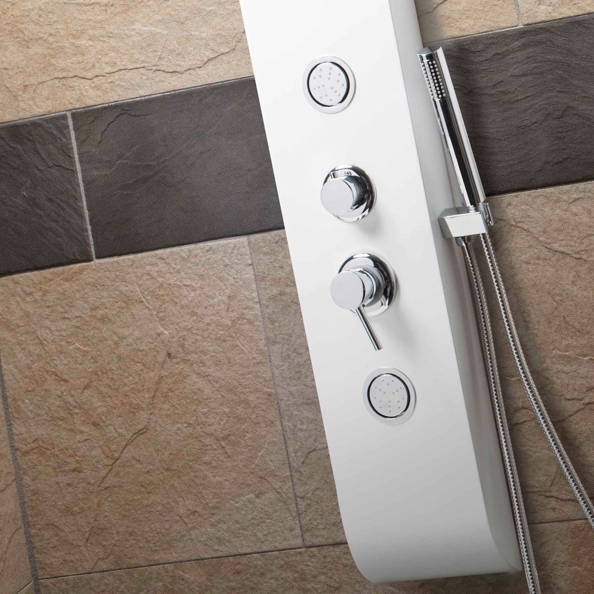 Colonne de douche hydromassage EASY en ABS blanc