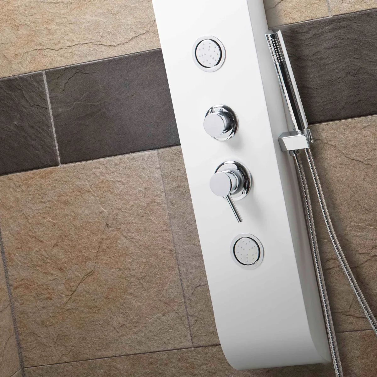 Colonne de douche hydromassage EASY en ABS blanc