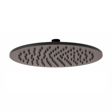 Pommeau de douche rond élégant et moderne en acier inoxydable noir mat ø20