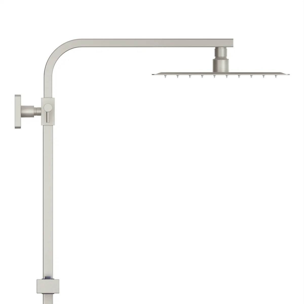 Saliscendi doccia satinata con soffione e doccetta senza miscelatore