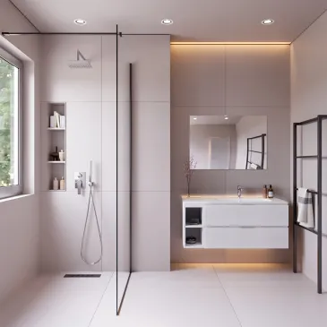Mobile bagno sospeso bianco...