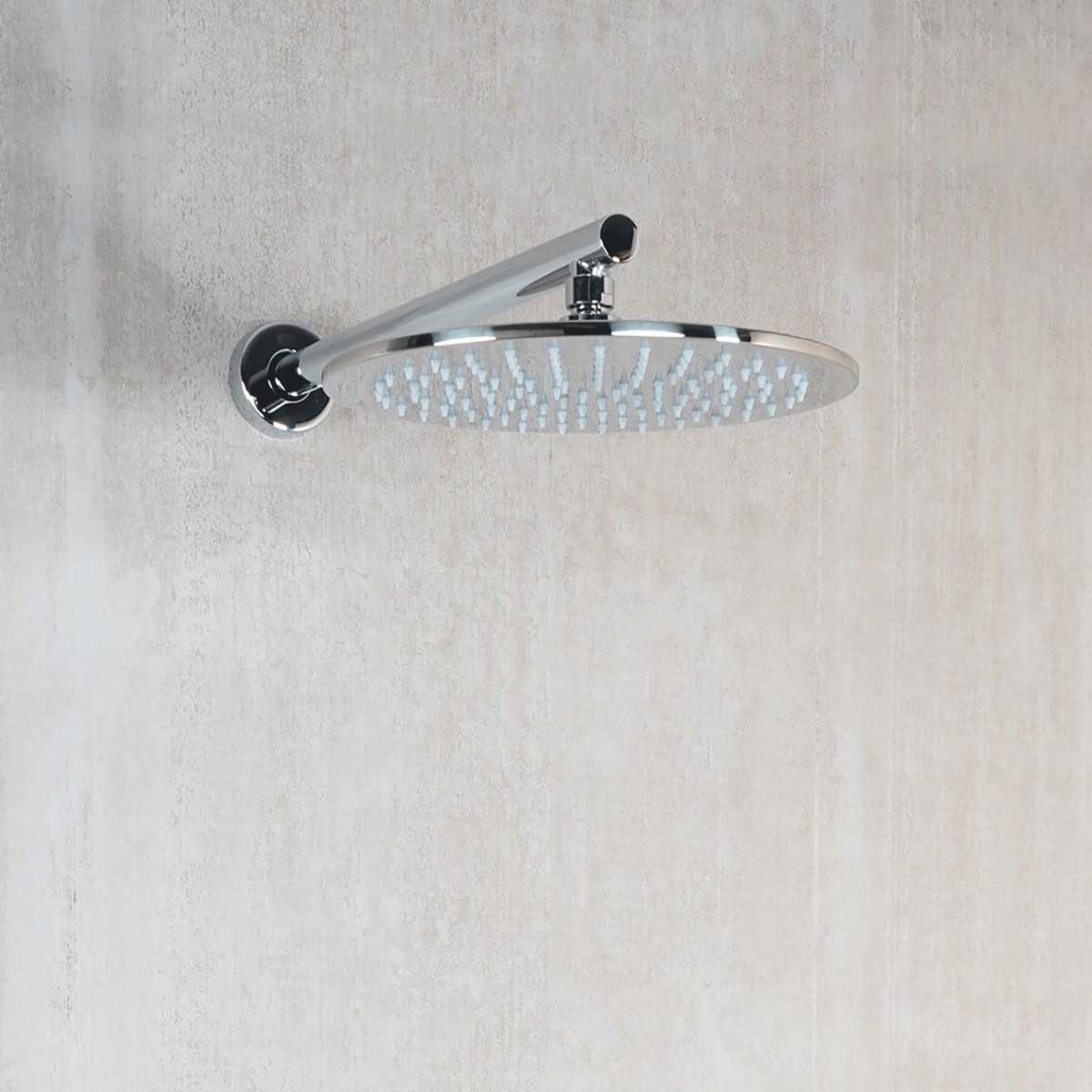 Pommeau de douche rond chromé SEVEN de 20 cm en acier...