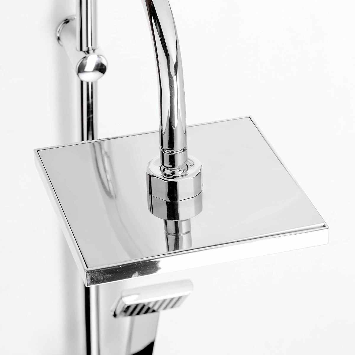 Barre de douche avec pommeau de douche 20x20 cm et...